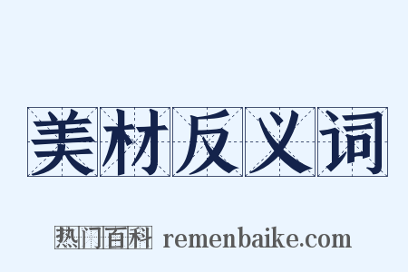 美材反义词是什么意思的图片